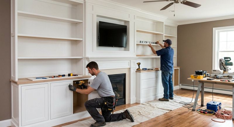 Fireplace Cabinet Installation in Alexandria, VA